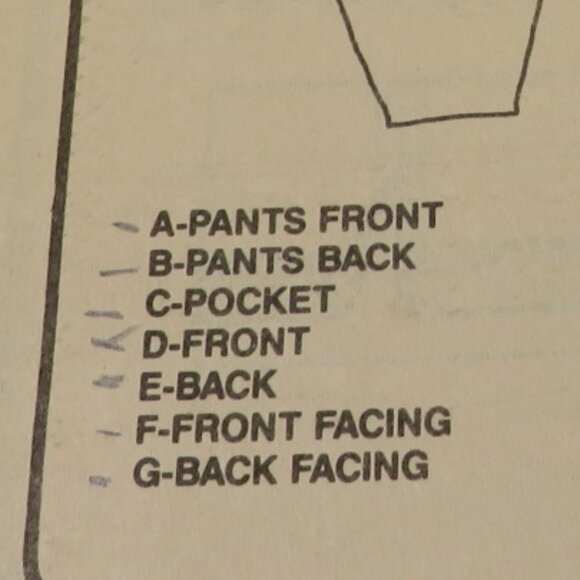 Simplicity 7810 clothing pattern EASY top, shorts, pants 6-12 - Picture 5 of 7